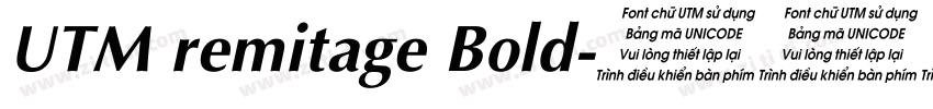 UTM remitage Bold字体转换